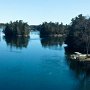 <p align=left>Le fleuve dégelé aux Thousands Islands